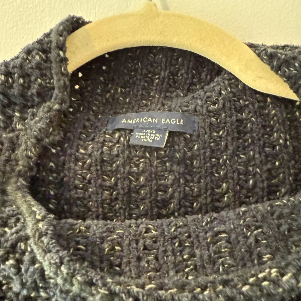 American Eagle Outfitters Black Cowl Neck Sweater - Picture 2 of 3